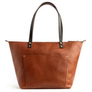 Portland Leather medium zipper tote